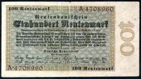 R.159: 100 Rentenmark 1923 (3-) 
