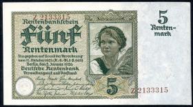 R.164aF: 5 Rentenmark 1926 (1) Z 