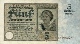 R.164F: 5 Rentenmark 1926 braune KN (2) 