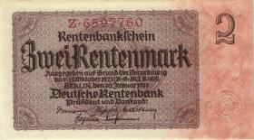 R.167a: 2 Rentenmark 1937 7-stellig (1/1-) 