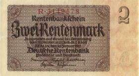 R.167a: 2 Rentenmark 1937 7-stellig (2) 