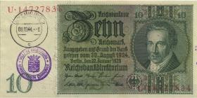 R.173f: 10 Reichsmark 1929 Ville de Luxemburg (1) 