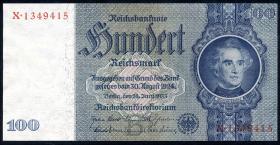 R.176b: 100 Reichsmark 1935 B/X (1) 