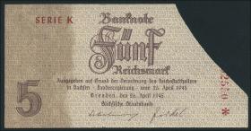 R.183b: 5 Reichsmark 1945 Sachsen (1) 