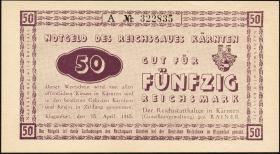 R.187: 50 Reichsmark 1945 Kärnten (1) 