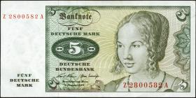R.269b 5 DM 1970 Ersatznote (3) 
