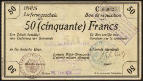 R.418a 50 Francs 1914/15 Deichmann-Bon (2) 