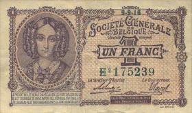 R.433b: Besetzung Belgien 1 Franc 1916-1918 (3) 