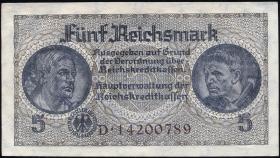 R.553F: 5 Reichsmark (1939) braune KN (1) 