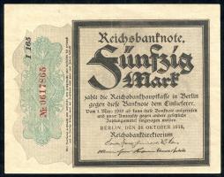 R.056d: 50 Mark 1918 "Trauerschein" (2) "0617865" 