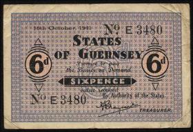 R.641: Guernsey 6 Pence 16.10.1941 (3) 
