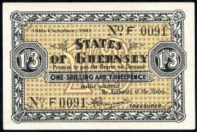 R.642: Guernsey 1 Shilling / 3 Pence 1941 (1/1-) 