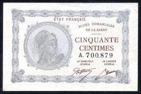 R.865: Saarland 50 Centimes 1930 (1/1-) 