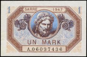 R.867: Saarland 1 Mark 1947 (1/1-) 