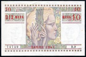 R.870: Saarland 10 Mark 1947 (2) 