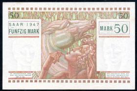 R.871: Saarland 50 Mark 1947 (1/1-) 