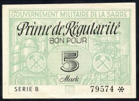 R.876: Saarland 5 Mark (1947) (2+) 
