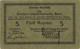 R.910i: Deutsch-Ostafrika 5 Rupien 1915 C (2) "Neugebauer" 