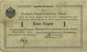 R.916a: Deutsch-Ostafrika 1 Rupie 1915 B (3) "Häge" 