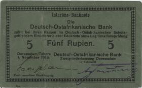 R.921e: Deutsch-Ostafrika 5 Rupien 1915 E (3) 