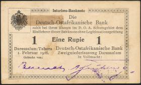 R.929a: Deutsch-Ostafrika 1 Rupie 1916 G3 (1-) 