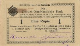 R.929m: Deutsch-Ostafrika 1 Rupie 1916 Q3 D. O A. (1) 