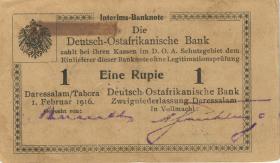 R.929t: Deutsch-Ostafrika 1 Rupie 1916 S3 (3+) 
