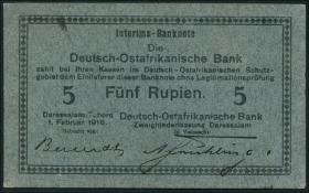R.933c: Deutsch-Ostafrika 5 Rupie 1916 F (1/1-) 