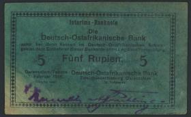 R.933n: Deutsch-Ostafrika 5 Rupien 1916 H (3-) 