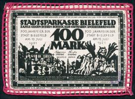 Bielefeld GP.22bc 100 Mark 1921 rosa Seide (1-) 