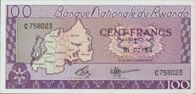 Ruanda / Rwanda P.08a 100 Francs 1964 (1) 