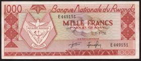 Ruanda / Rwanda P.10c 1000 Francs 1976 (1) 