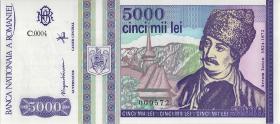 Rumänien / Romania P.104 5000 Lei 1993 (1) 