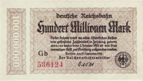 RVM-07 Reichsbahn Berlin 100 Millionen Mark 1923 6-stellig (1) 