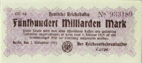RVM-18c Reichsbahn Berlin 500 Milliarden Mark 1924 OB (1) 