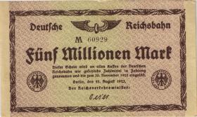 RVM-03a Reichsbahn Berlin 5 Millionen Mark 1923 (1-) 