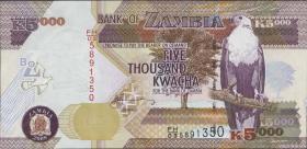 Sambia / Zambia P.45e  5000 Kwacha 2009 (1) 