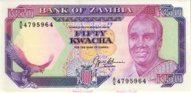 Sambia / Zambia P.33b 50 Kwacha (1989-91) (1) 