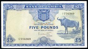 Sambia / Zambia P.03 5 Pounds (1964) (3+) 