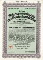 500 Mark Schatzanweisung des Deutschen Reichs 1942 (1-) 