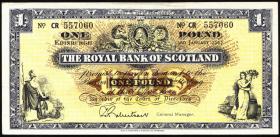 Schottland / Scotland P.325b 1 Pound 1965-67 (2+) 