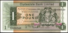 Schottland / Scotland P.202 1 Pound 1969 (2/1) 