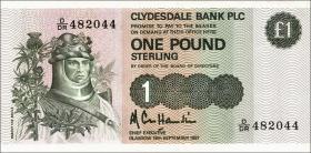 Schottland / Scotland P.211d 1 Pound 1987 (1) 