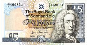 Schottland / Scotland P.352a 5 Pounds 1990 (1) 