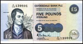 Schottland / Scotland P.218a 5 Pounds 1990 (1) 