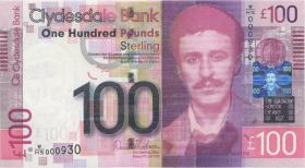 Schottland / Scotland P.229M 100 Pounds Sterling 2009 (1) W/HS 000930 