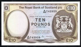 Schottland / Scotland P.343b 10 Pounds 1986 A/98 last series (1) 