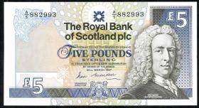 Schottland / Scotland P.347a 5 Pounds 1987 A/5 (1) 