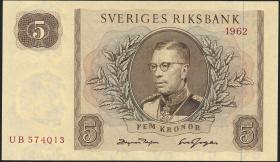 Schweden / Sweden P.50a 5 Kronen 1962 (1/1-) 