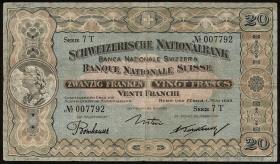 Schweiz / Switzerland P.33a 20 Franken 1923 (4) 